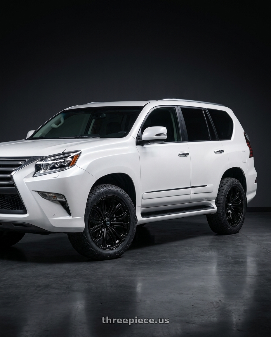 2017 Lexus GX 460 with RTX Black Widow 6x139.7 18x9 +18 Gloss Black wheels