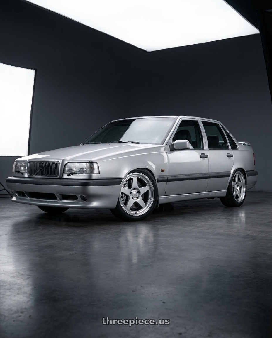 1996 Volvo 850 GLE, 850R Wing, 850R Bumper, Big brake kit with chrome 6 piston calipers, nankang semi slick tyres. with Kansei K12H KNP 5X108 18x8.5 35 Hyper Silver wheels