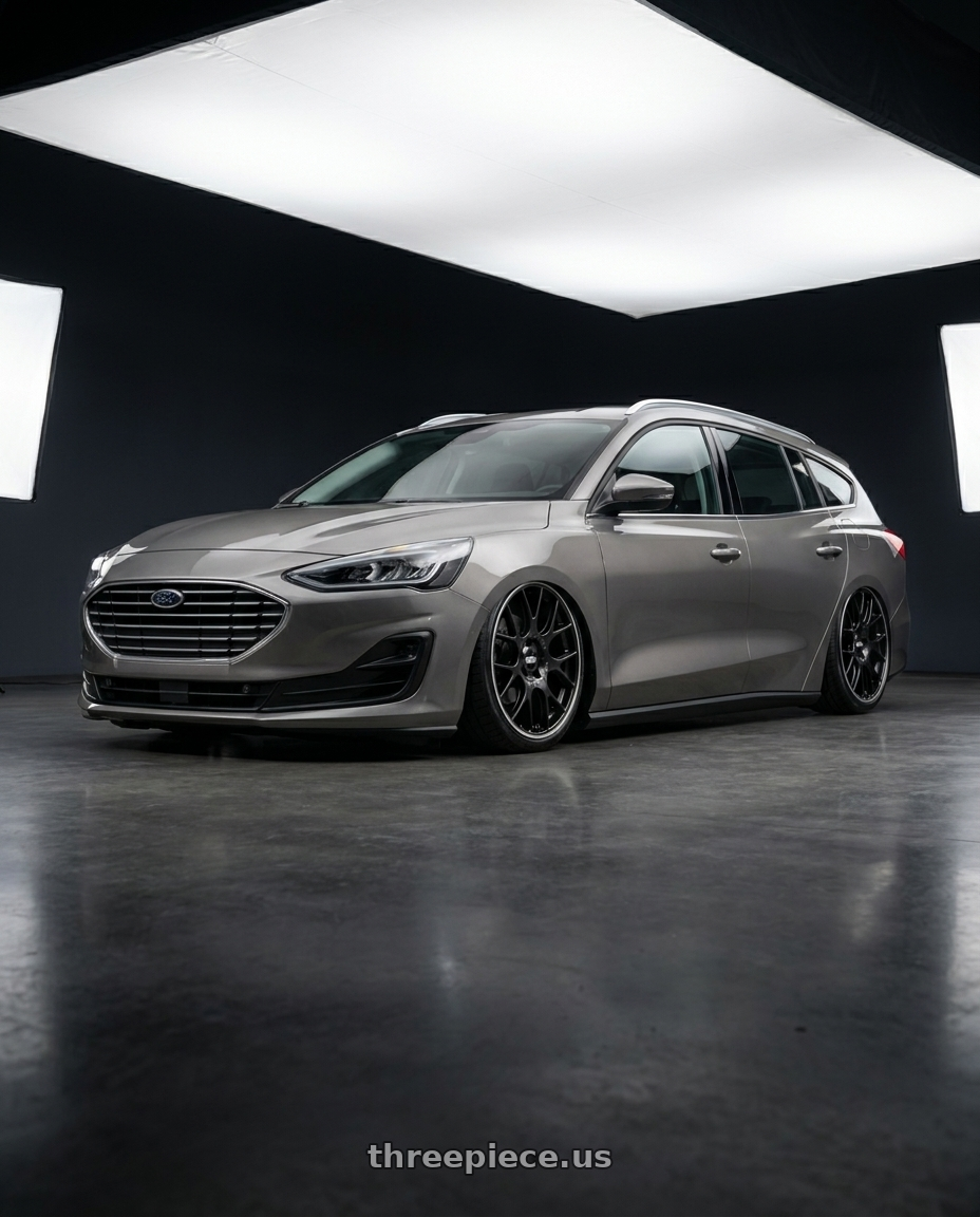 2023 Ford focus wagon with BBS CH-R 5x130 19x8.5 +51 Satin Black Polished Rim Protector wheels