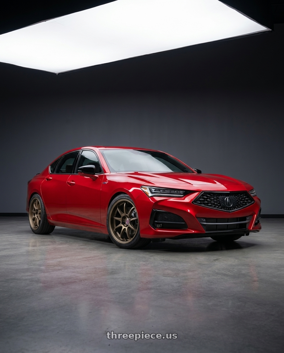 2021 Acura tlx with Work Emotion D9r 5x100 19x9.5 +38 Matte Bronze wheels