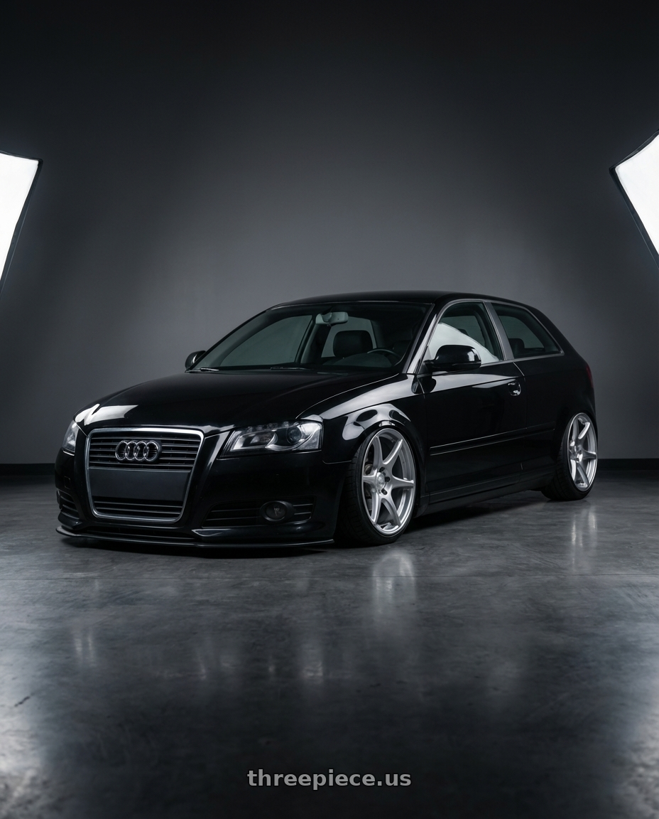 2012 Audi A3 8P with Kansei K11S Tandem 5X112 19x10.5 22 Hyper Silver wheels