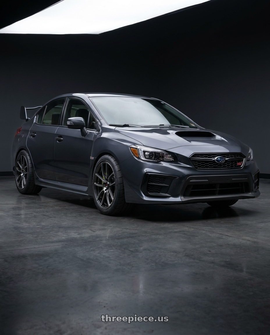 2021 Subaru WRX STI with WedsSport SA-99R 5x114.3 18x9.5+45 Face R / Weds Black Clear wheels