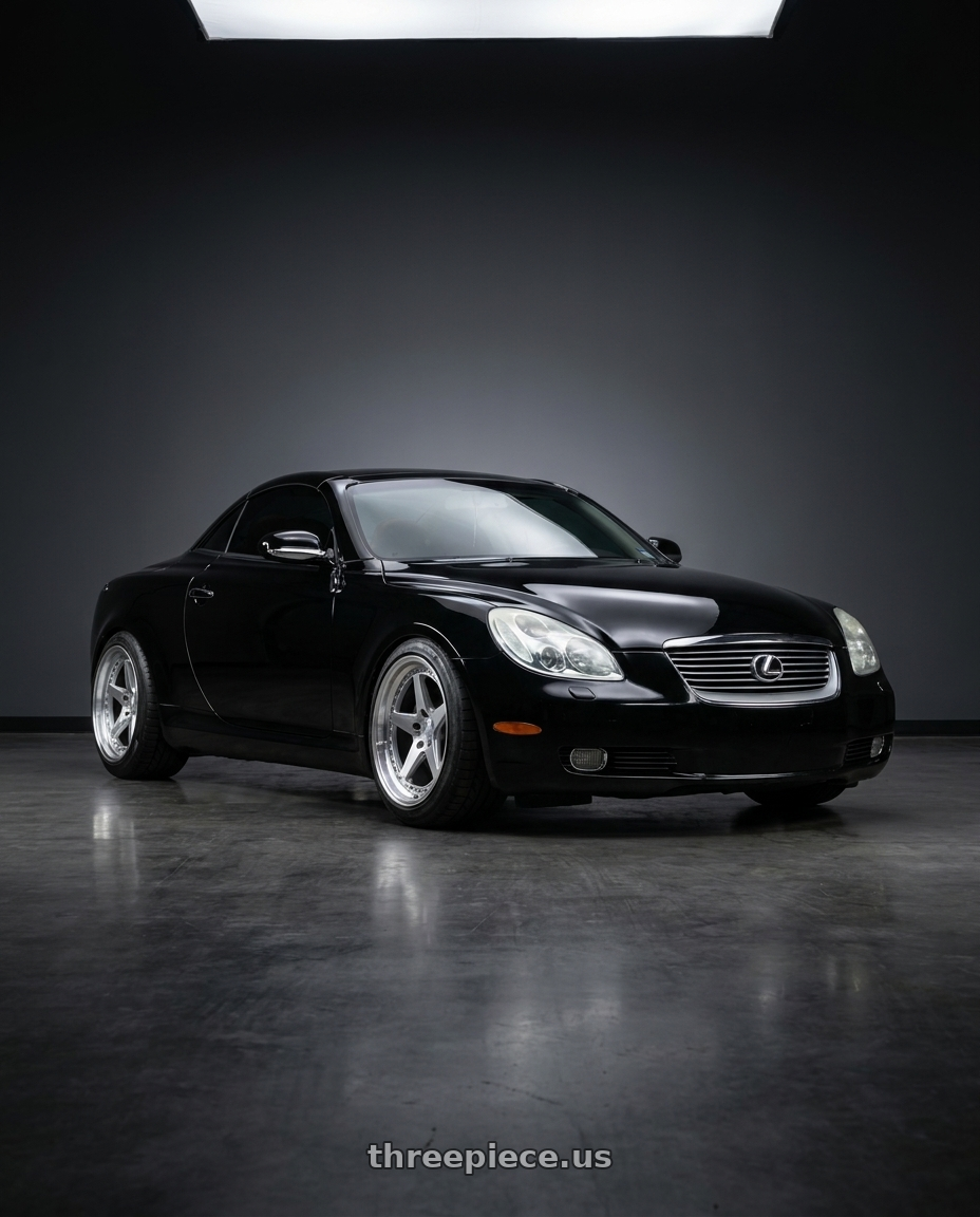 2005 lexus sc430 with Aodhan DS05 5x114.3 18x9.5+30 Silver w/Machined Face wheels