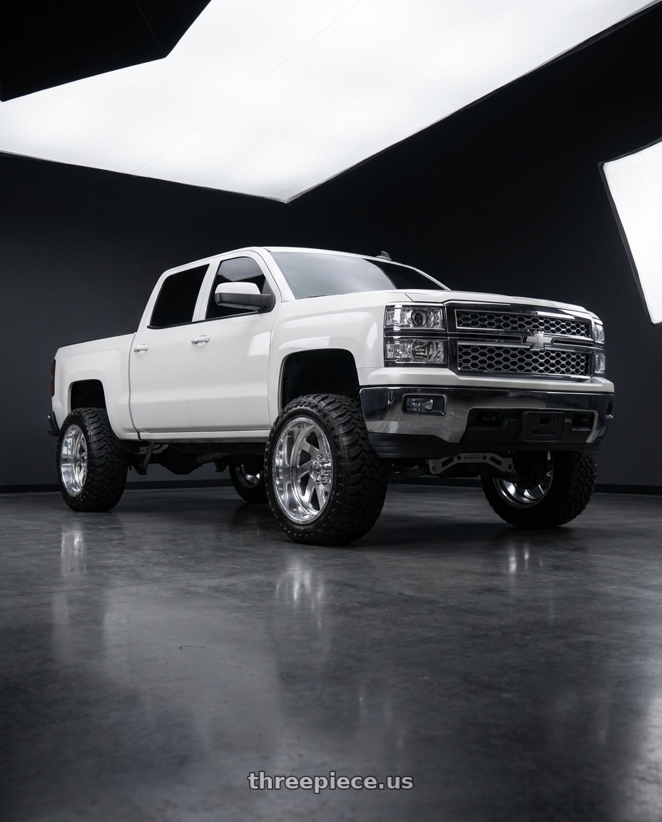 2015 Chevrolet Silverado 1500 with American Force H30 BANSHEE SS 6x139.7 24x12 -40 Polished wheels