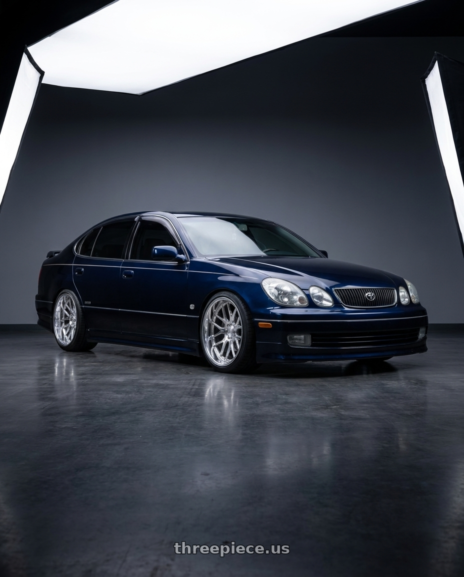1997 Toyota aristo v300 with Axe AF6 Forged 8x165 24X14 -76 FULLY POLISHED wheels
