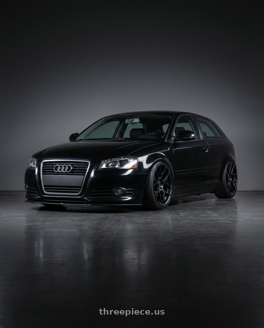 2012 Audi A3 8P with Aodhan AFF2 5x112 19x8.5+35 Matte Black wheels