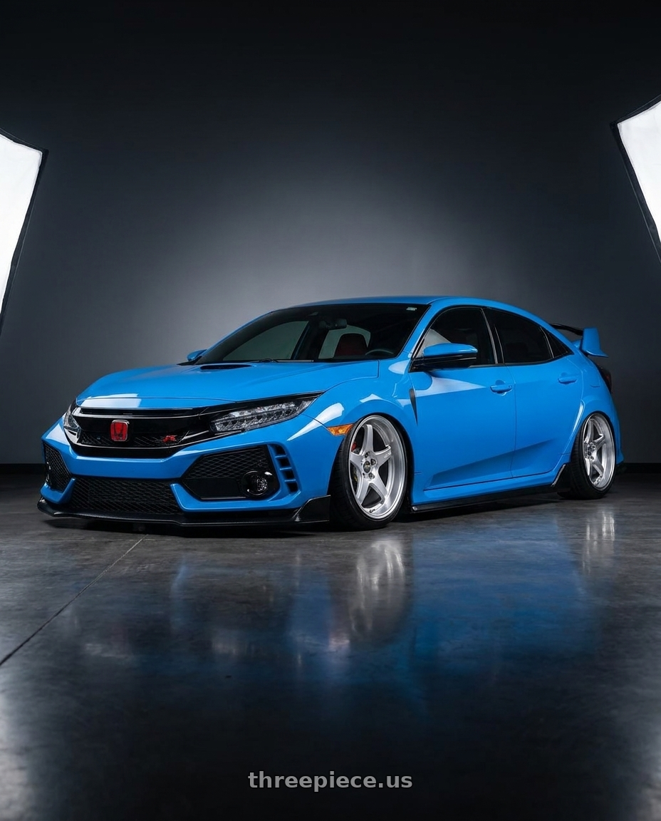 2020 Honda Civic Type R with ESR Wheels APEX SERIES AP5 5x120 19x9.5 +22 Hyper Silver wheels