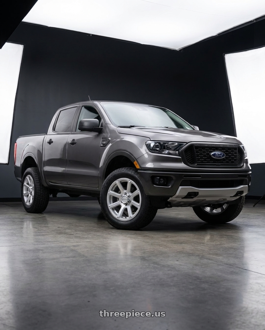 2021 Ford Ranger XL with Vision Off-Road 353 Turbine 6x139.7 17x8.5+18 Winter Paint-Silver( Salt Resistant) wheels