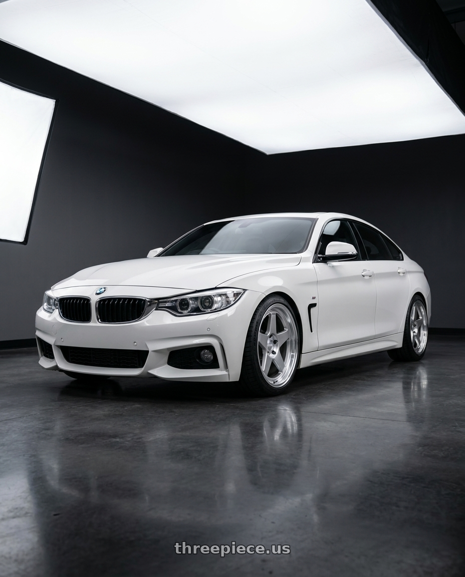 2015 BMW F36 with Kansei K12H KNP 5X120 19x10.5 35 Hyper Silver wheels