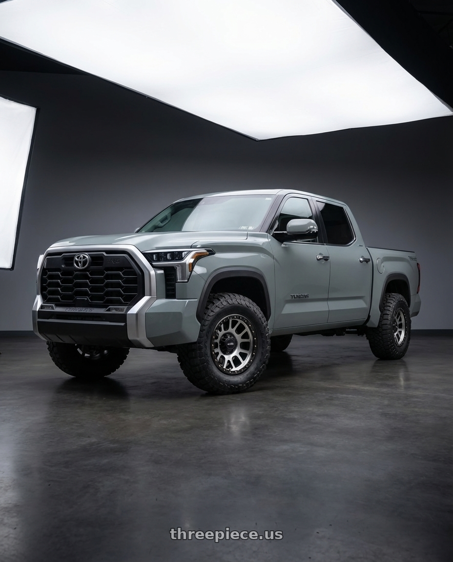 2024 Toyota Tundra with Vision Off-Road 111 Nemesis 6x139.7 20x9+12 Matte Black Machined Face wheels