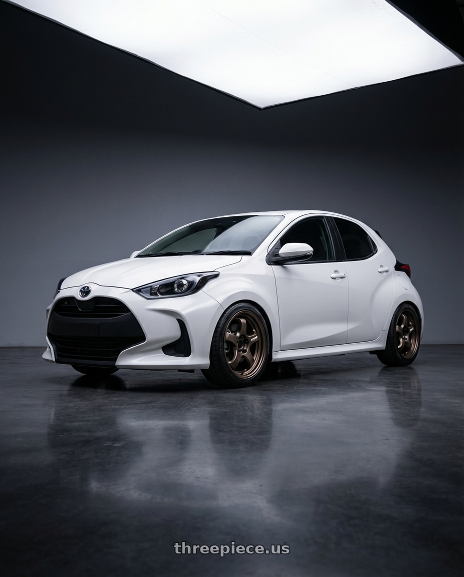 2021 Toyota Yaris  with Work Meister S1R 4x100 16x7.5+38 A Disk Ashdot Titanium wheels