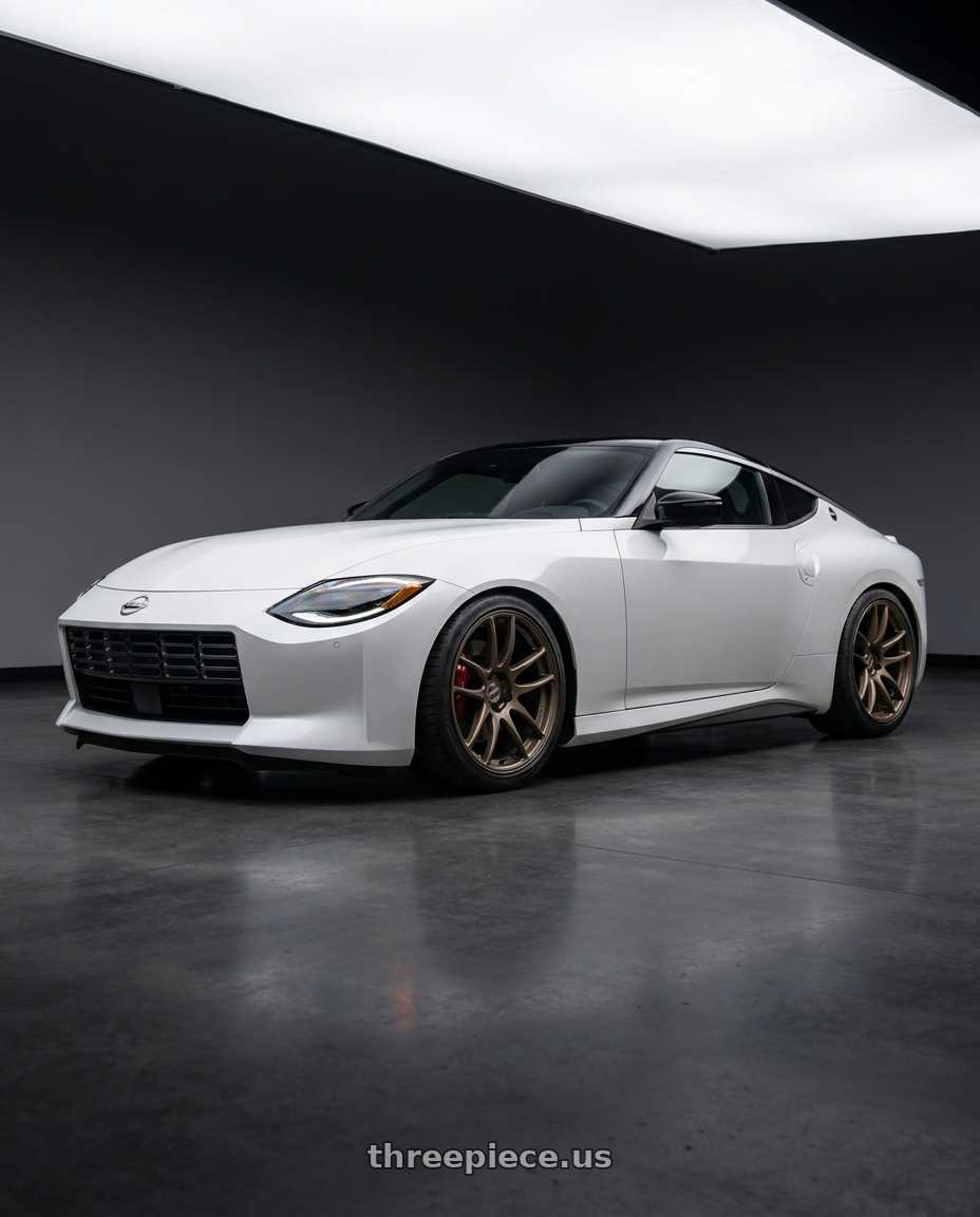 2024 nissan Z performance with Work Emotion Cr Kiwami 5x114.3 19x10.5 +12 Matte Bronze wheels