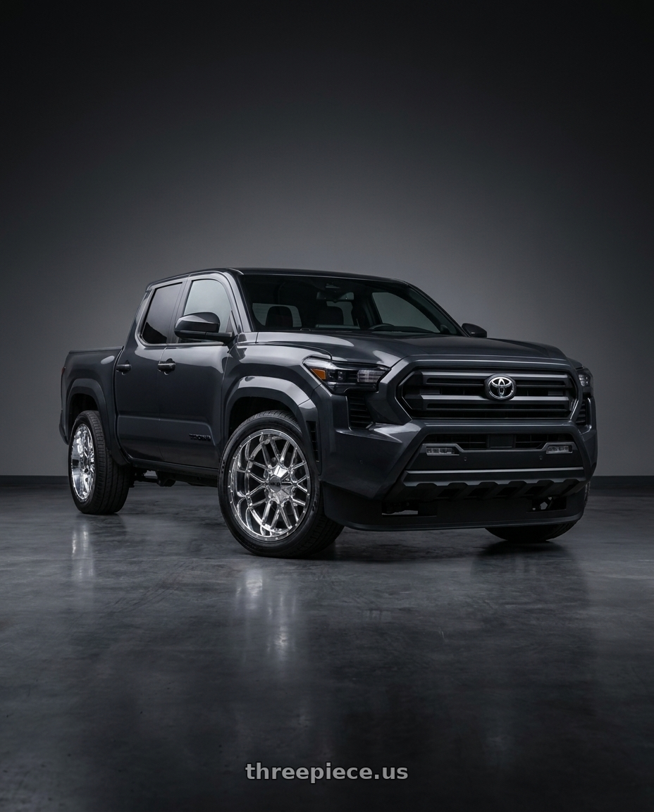 toyota tacoma 4th gen 2024 sr rwd with Moto Metal MO986 SIEGE BLANK 20X10 -18 CHROME wheels