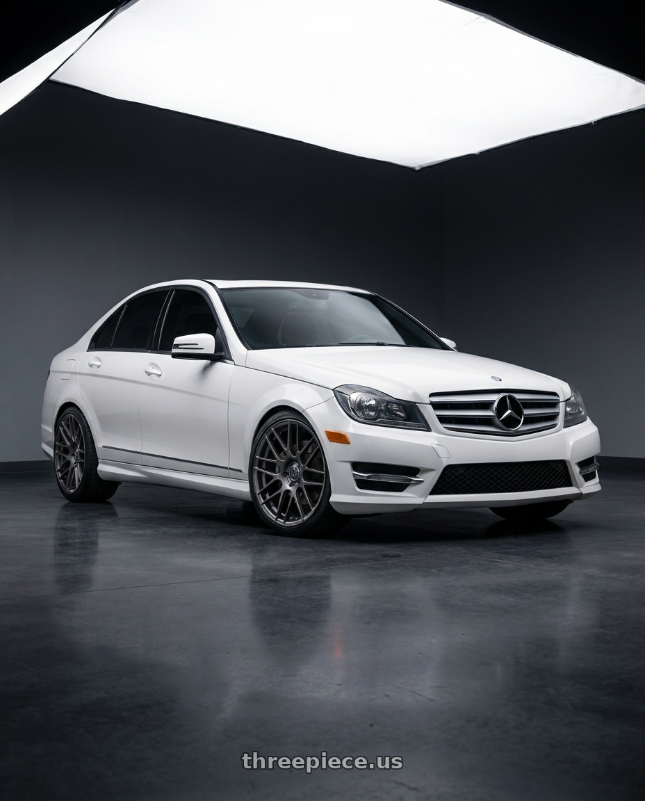 2014 Mercedes-Benz C250 with Rohana RC7 5x112 20x10+50 Matte Graphite wheels