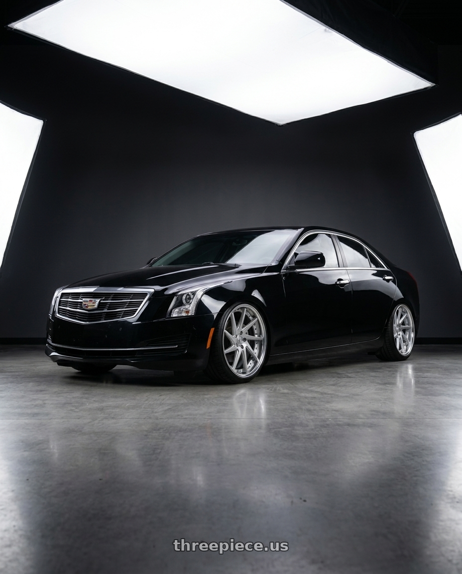 2015 Cadillac ats with Work Gnosis Cvs 5x115 19x9+45 W Disk Matte Silver wheels