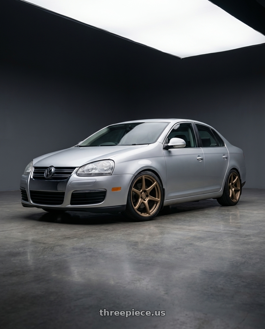 2009 Volkswagen Jetta GLI MK5 with Kansei K11B Tandem 5X112 18x8.5 35 Bronze wheels