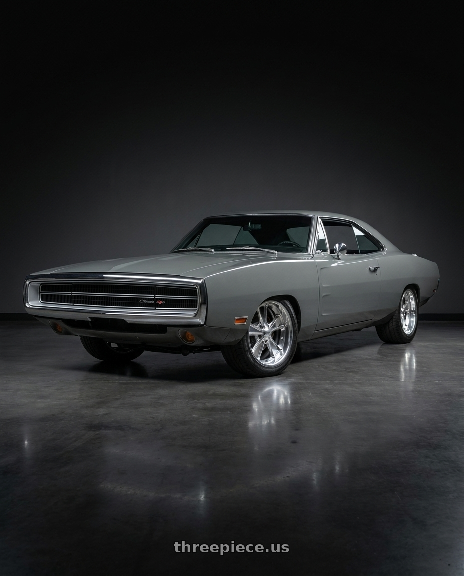 1970 dodge charger with Boyd Coddington BC2P Speedster 5x120.65 17x7 +0 High Polish wheels