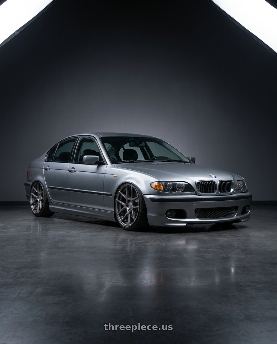 2004 Bmw 330I Zhp Silbergrau Metallic with Avant Garde Wheels M510 5X130 19x11 +52 Dolphin Grey wheels