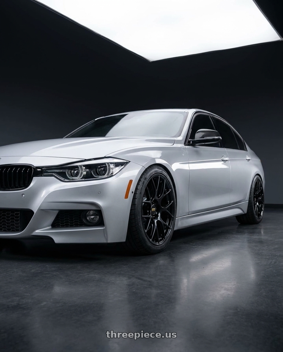 2017 BMW 340i with BBS RE-V7 5x120 19x8.5 +35 Gloss Black wheels