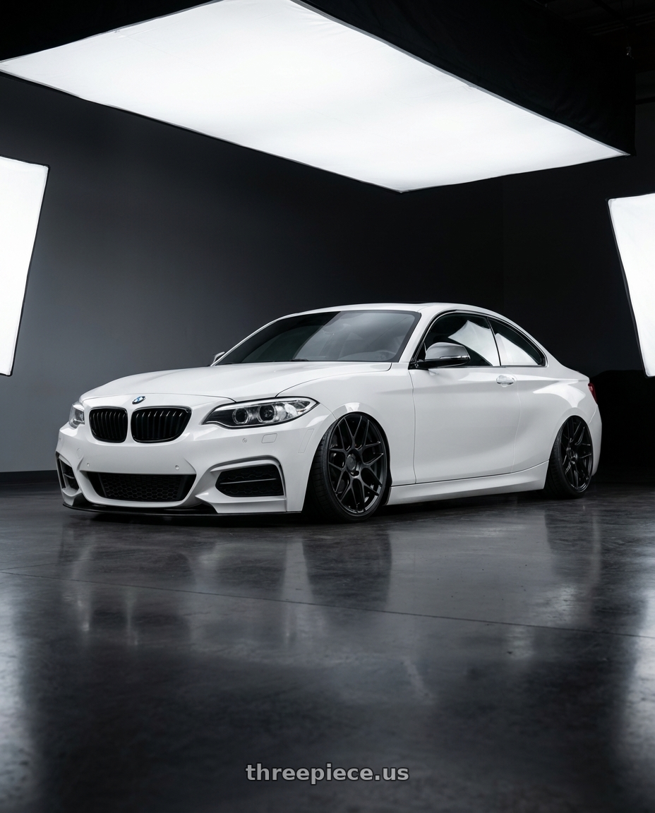2018 BMW 2 Series F22 with Aodhan AFF2 5x120 19x9.5+35 Matte Black wheels