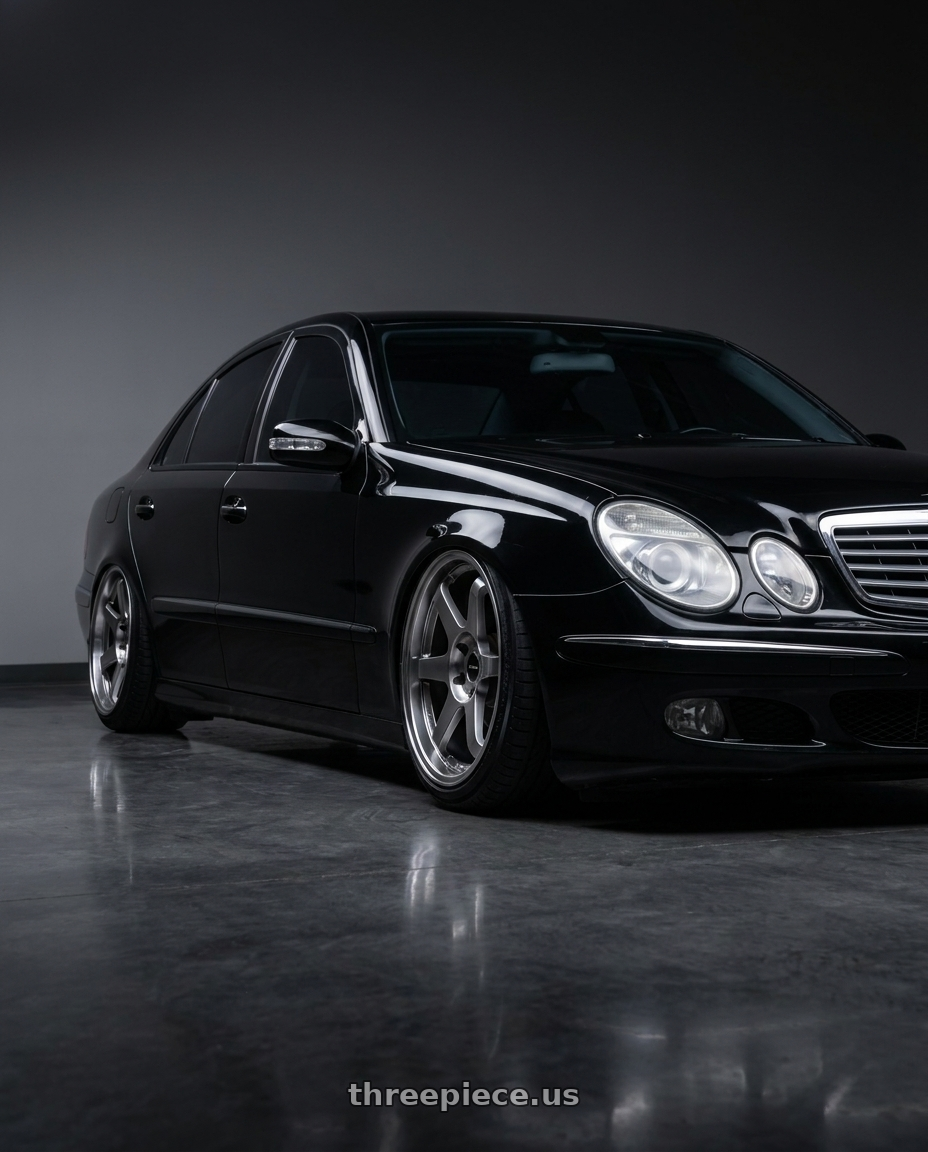 2005 Mercedes Benz E500 with Vors TR37 5x112 17x9 +30 Hyper Black wheels