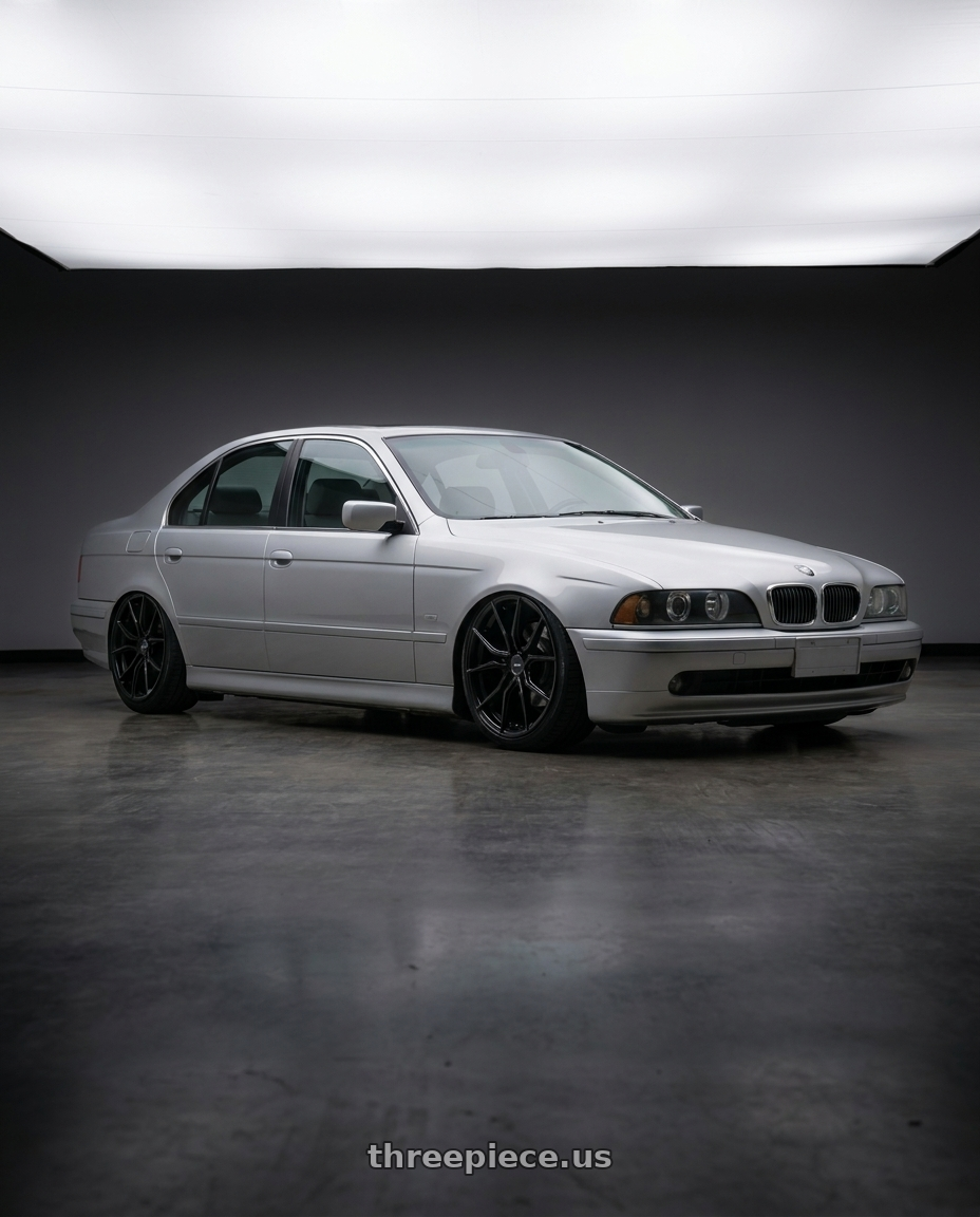 2002 Bmw 525I with Advanti Racing 80B Hybris 5x114.3 19x8.5 +35 Gloss Black wheels