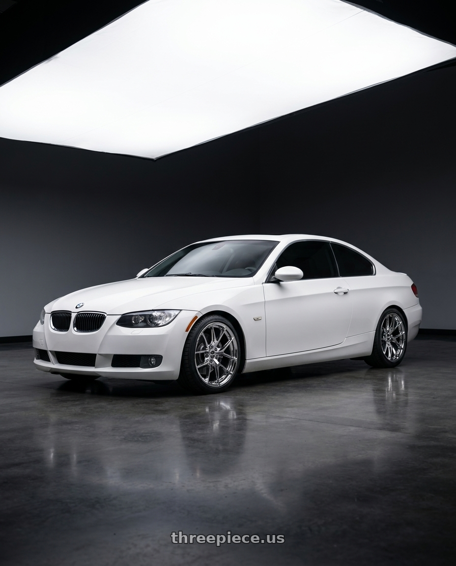 2007 bmw 335i with ESR Wheels RF2 5x120 19x8.5 +30 Chrome wheels
