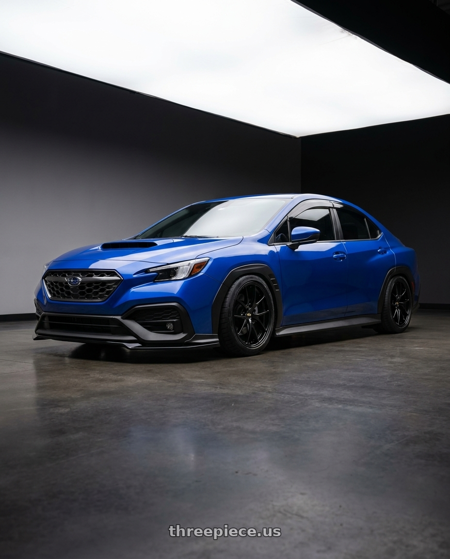 2023 subaru wrx with BBS RI-A 5x120 18x9.5+23 Diamond Black wheels