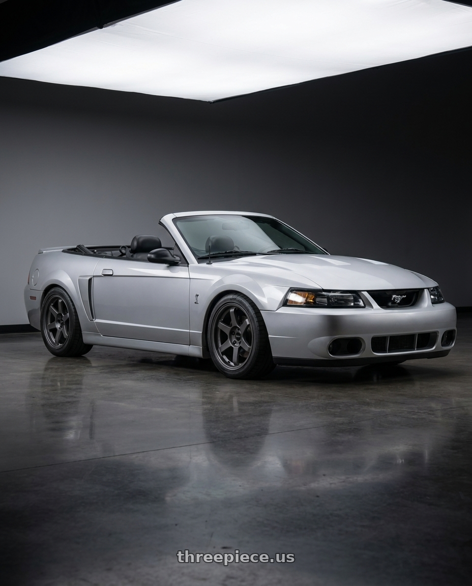 2004 ford mustang  with 9six9 SIX-1 5x114.3 18X8.5 +20 Carbon Gray wheels