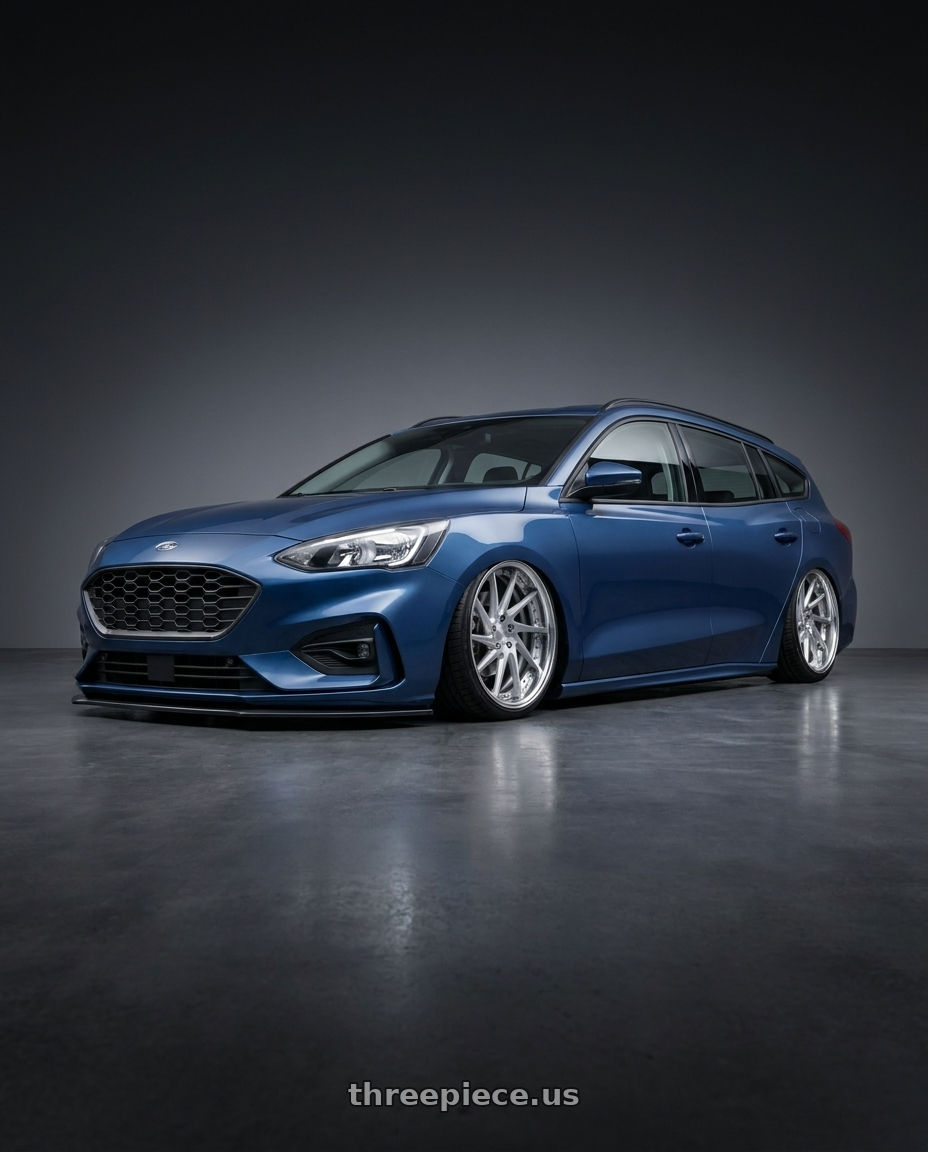 2021 Focus st wagonsls with Work Gnosis Cvs 5x114.3 19x7.5+45 A Disk Brush Silver Clear wheels