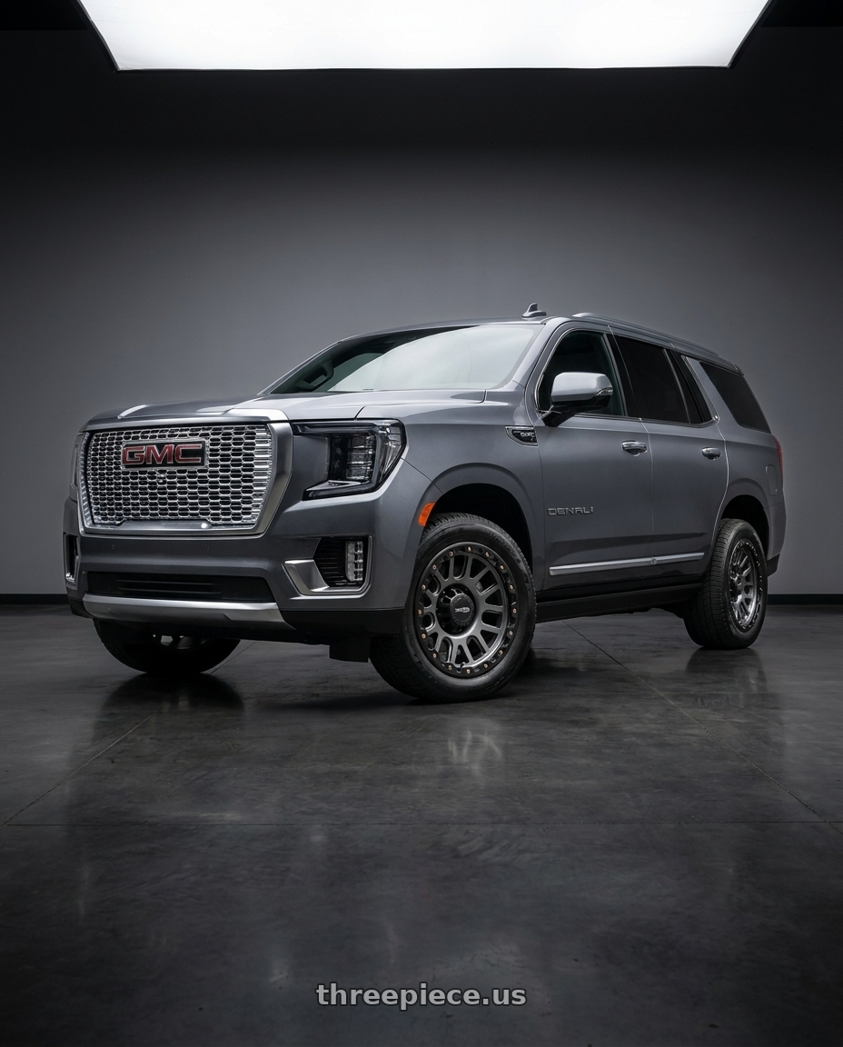 2021 GMC Yukon Denali with Vision Off-Road 111 Nemesis 6x139.7 20x9+12 Gunmetal wheels