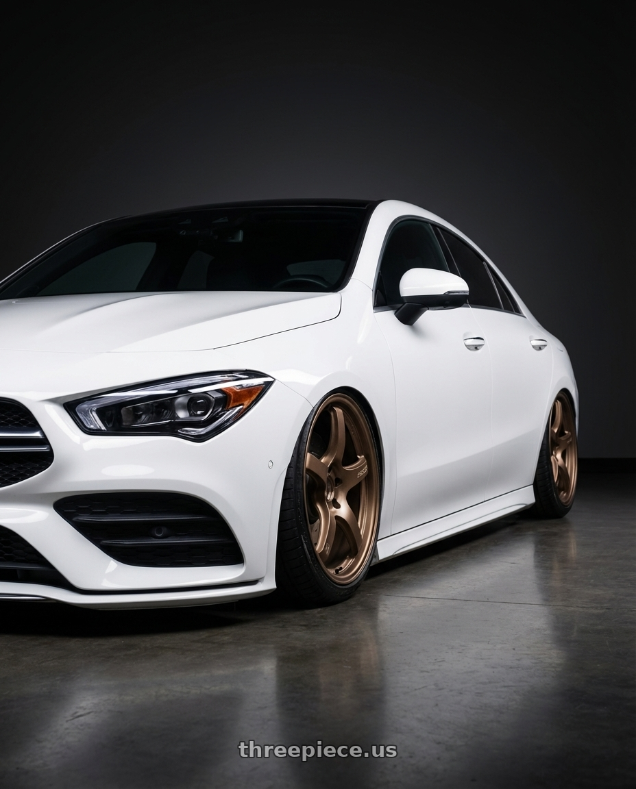 2023 Mercedes-Benz CLA C118 with Gram Lights 57CR 5x112 19x9.5+25 Bronze II wheels