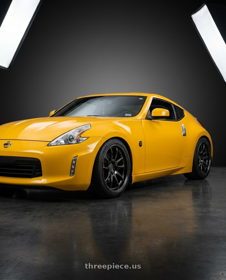2017 Nissan 370z with Aodhan DS02 5x114.3 19x9.5+22 Black Vacuum wheels