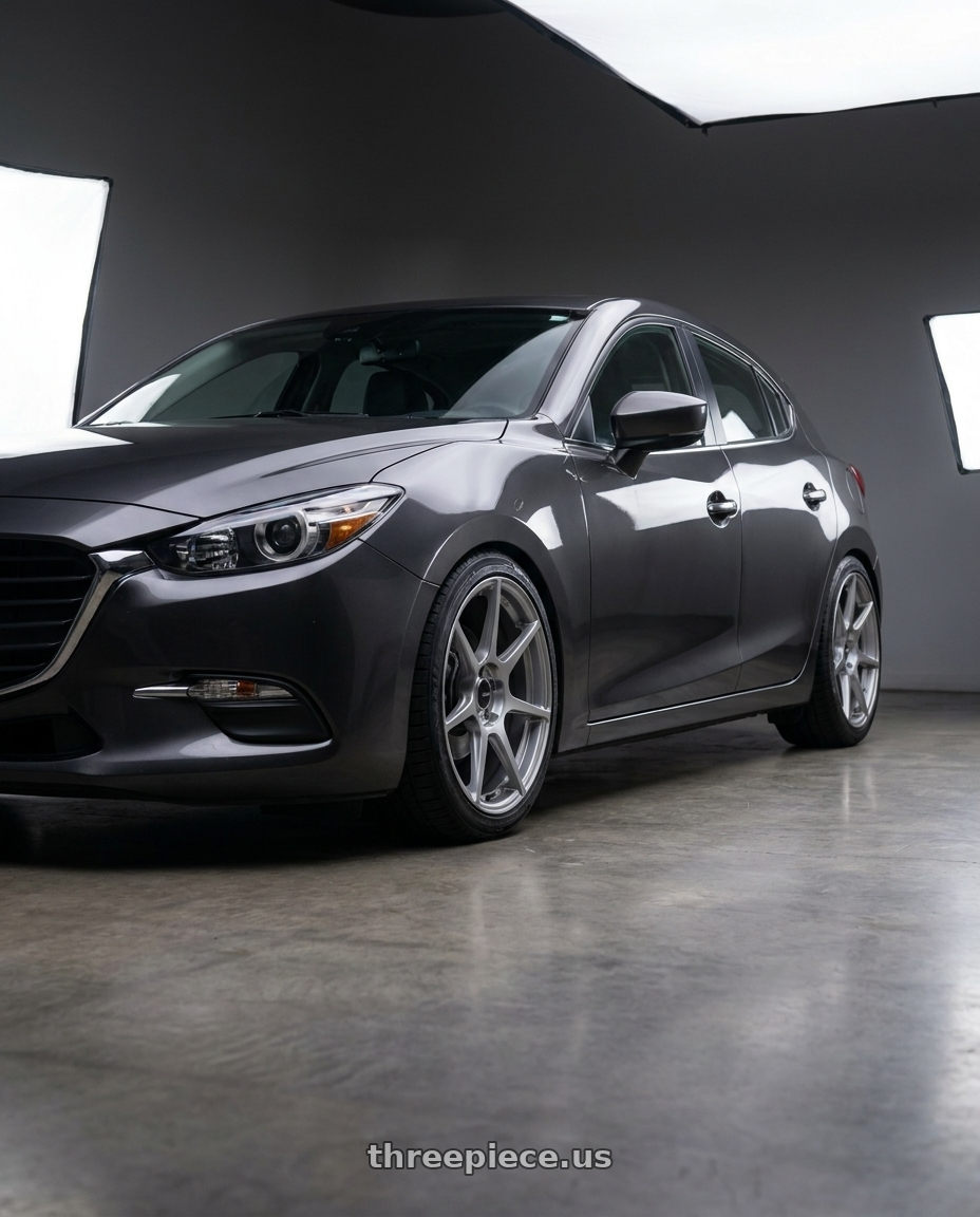 2017 Mazda Mazda3 Hatchback Grand with Enkei TFR 5x114.3 18x8.0+40 Storm Gray wheels