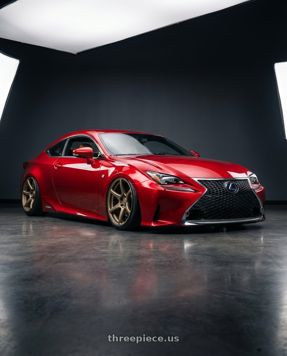 2018 Lexus RC F with Kansei K11B Tandem 5x114.3 19x9.5 22 Bronze wheels