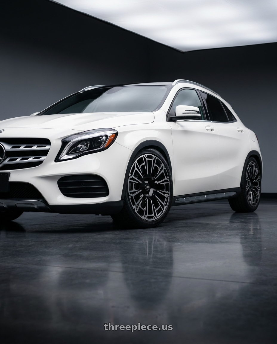 2018 Mercedes-Benz GLA250 with DRASTIC DS12 5x112 / 5x114.3 20x8.5 +35 Black Machined wheels