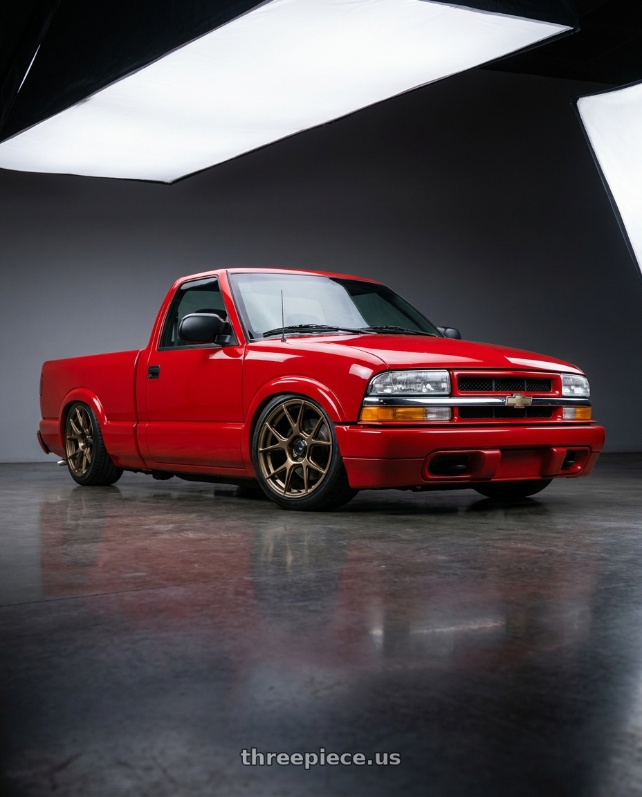 1998 Chevy s10 with Konig Ampliform 5x120 18x8.5+32 Gloss Bronze wheels