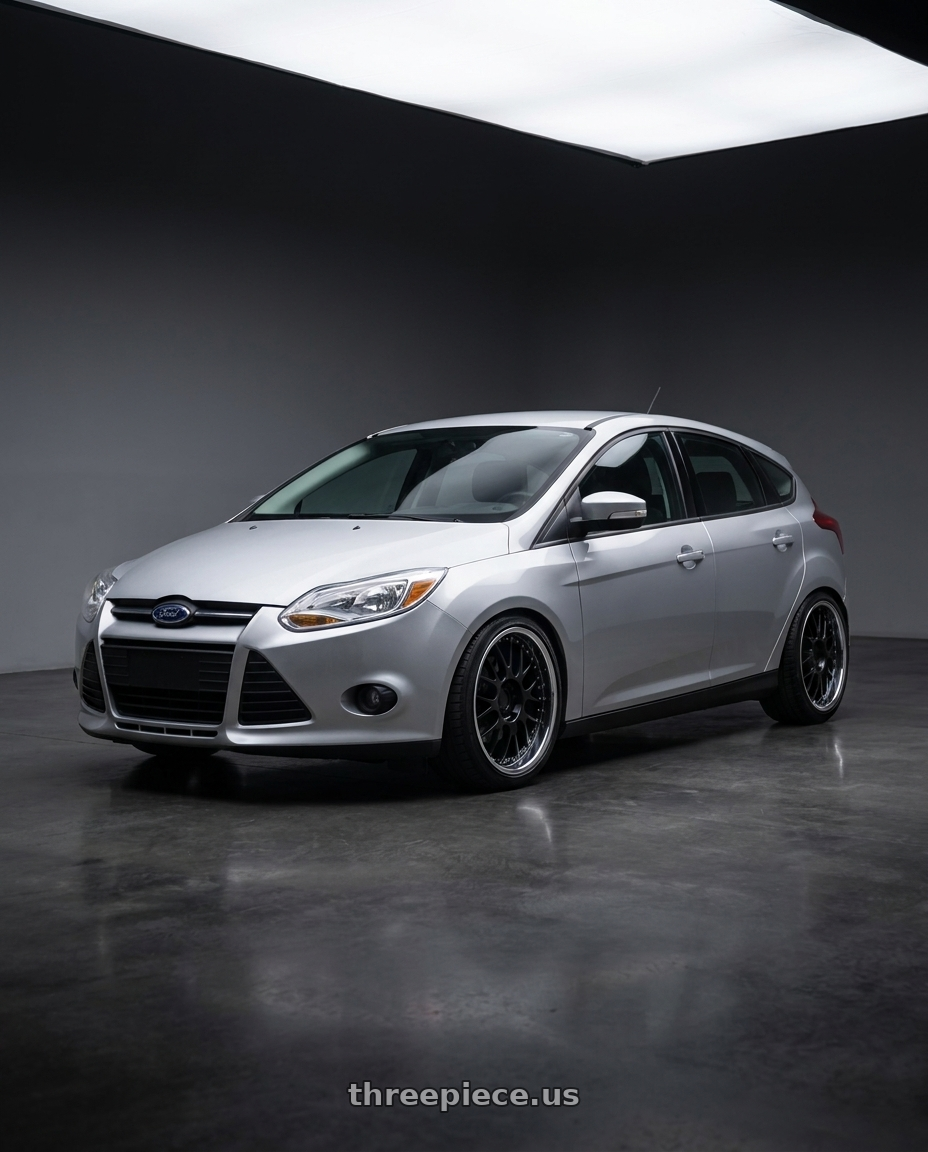 2014 ford focus mk3 1.6 silver with SSR Professor MS1R 5x108 17x8.5+35 MD Disk Black wheels
