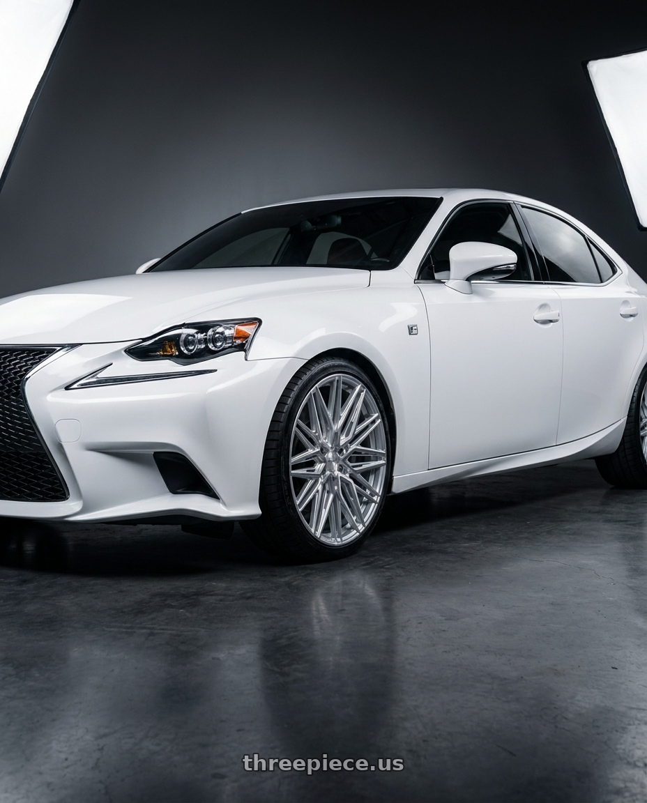 2016 lexus is with VOSSEN HF6-5 6X135 22x9.5 +20 SILVER POLISHED wheels