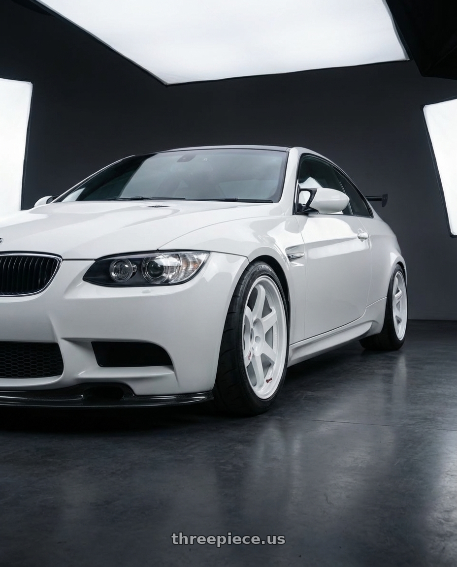 2008 BMW M3 with Volk Racing TE37SL 5x114.3 18x10.5 +22 DASH WHITE wheels
