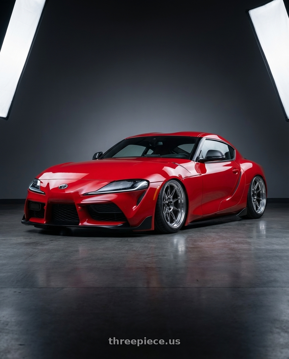 2023 Toyota GR Supra with Konig Countergram 5x112 19x11+40 Hyper Chrome / Machined Lip wheels