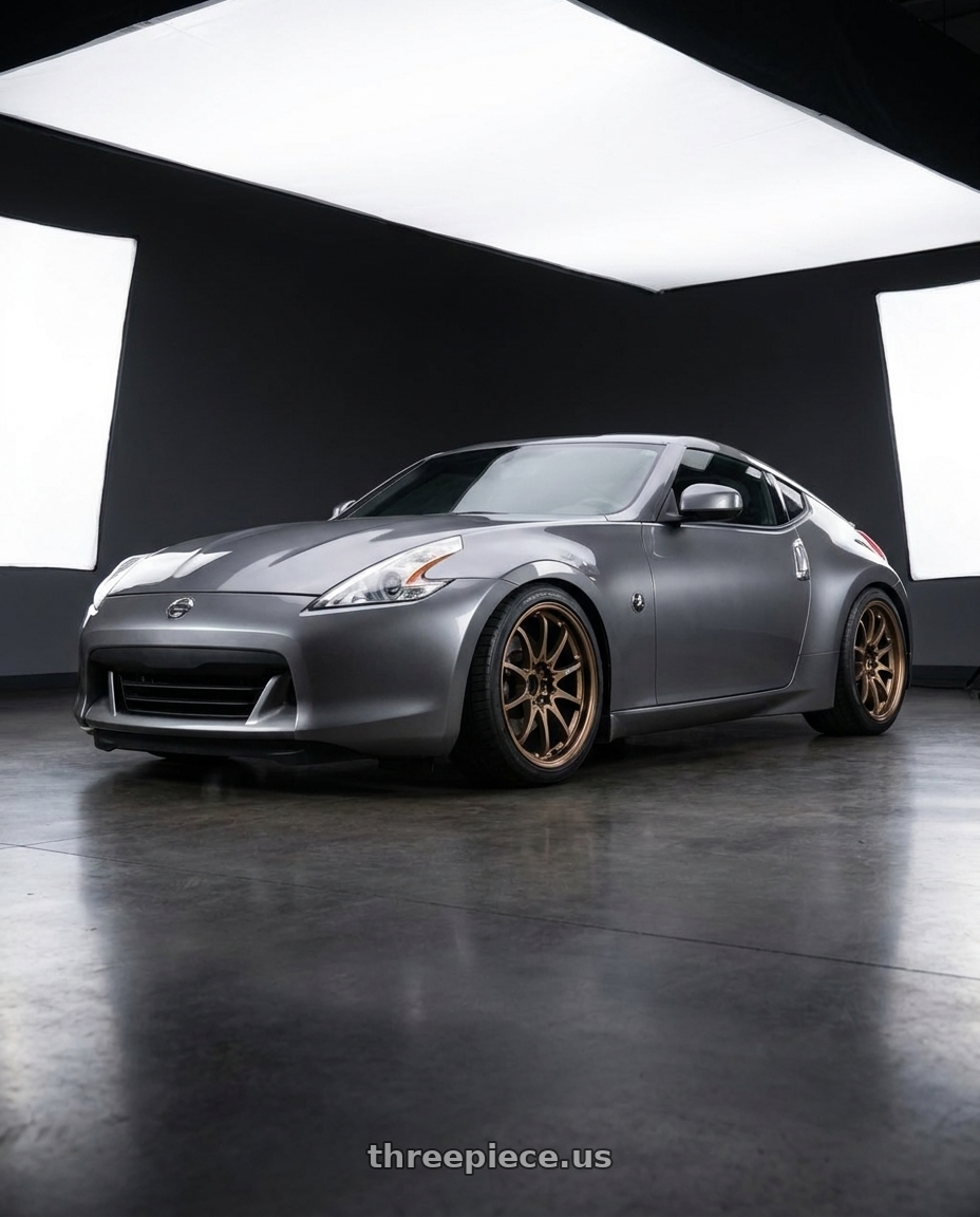 2009 Nissan 370z with Volk Racing CE28N-PLUS M-SPEC 5x112 19x11+15 Bronze wheels