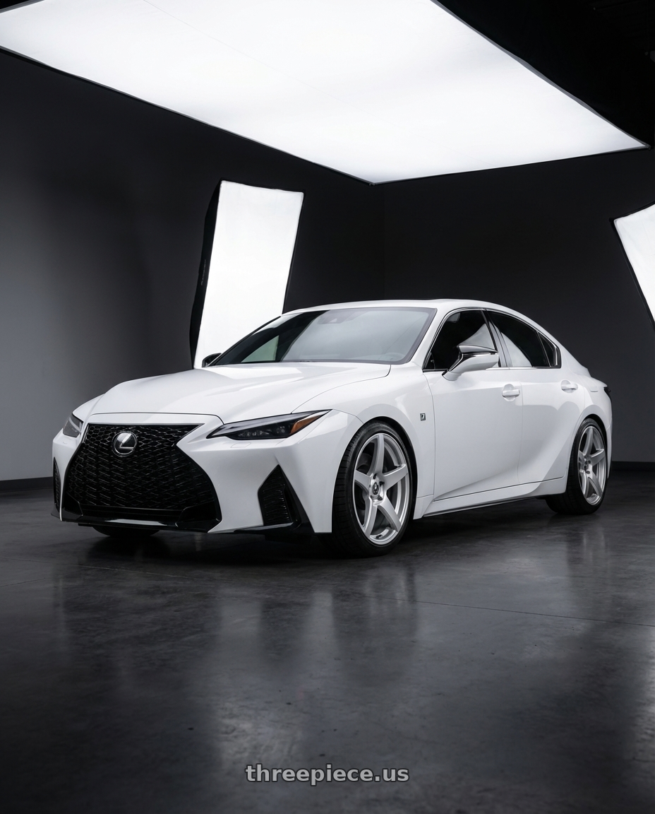 2018 Lexus IS 350 F Sport with Forgestar CF5 5x114.3 19x9.5 +29 Gloss Silver wheels