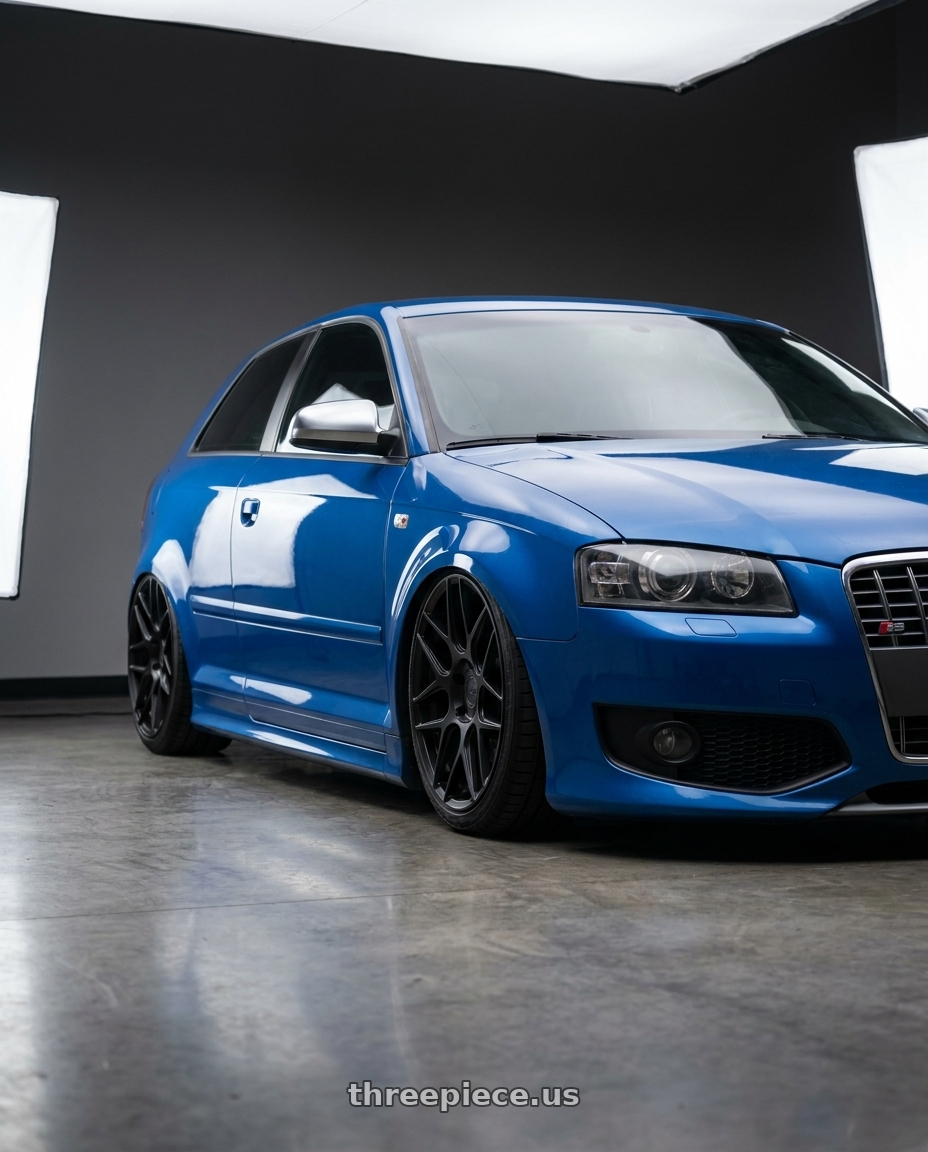 2019 Audi S3 8V with Aodhan AFF2 5x112 19x8.5+35 Matte Black wheels