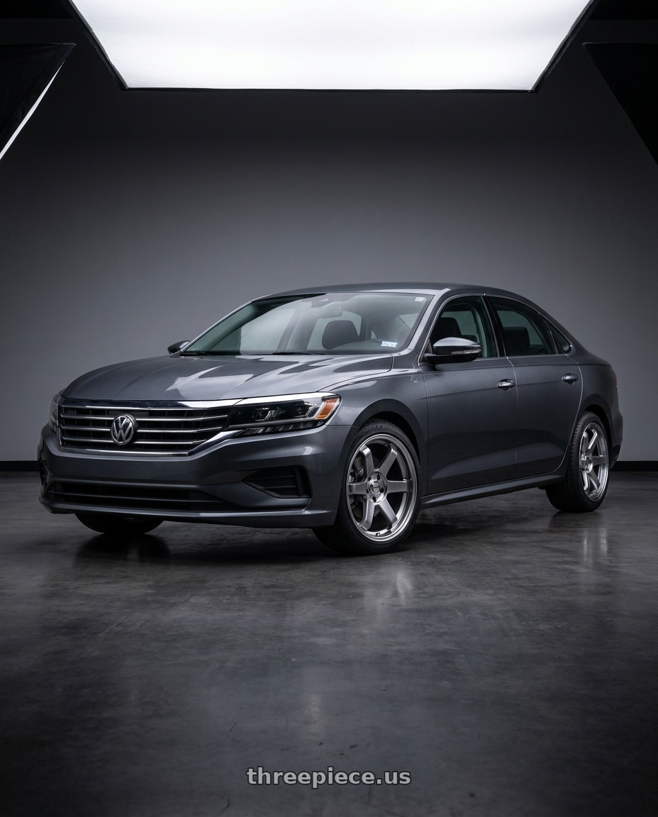 2020 vw passat with F1R F106 5x112 18x8.5 +35 Hyper Black wheels