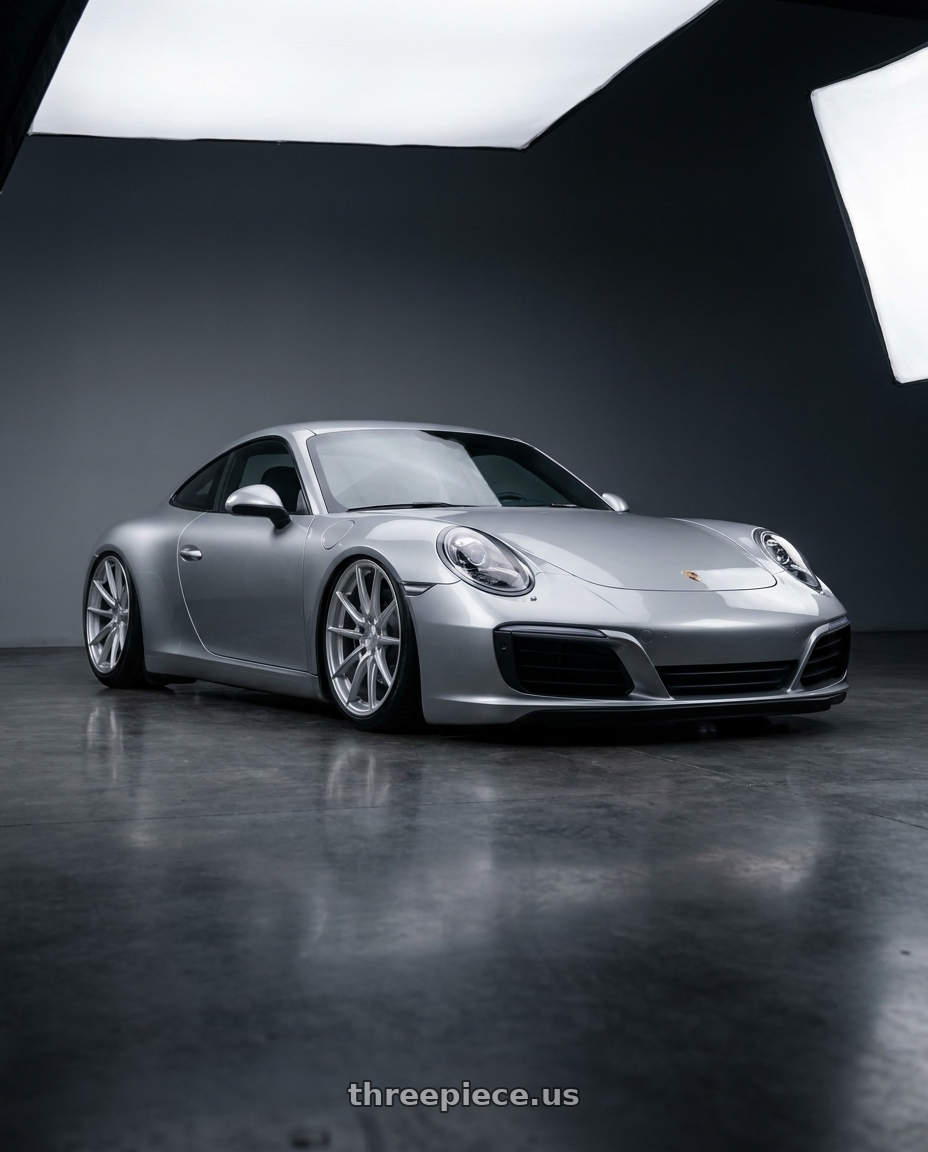 2018 Porsche 911 991 with Avant Garde Wheels M510 5X130 20x10 +40 Satin Silver wheels