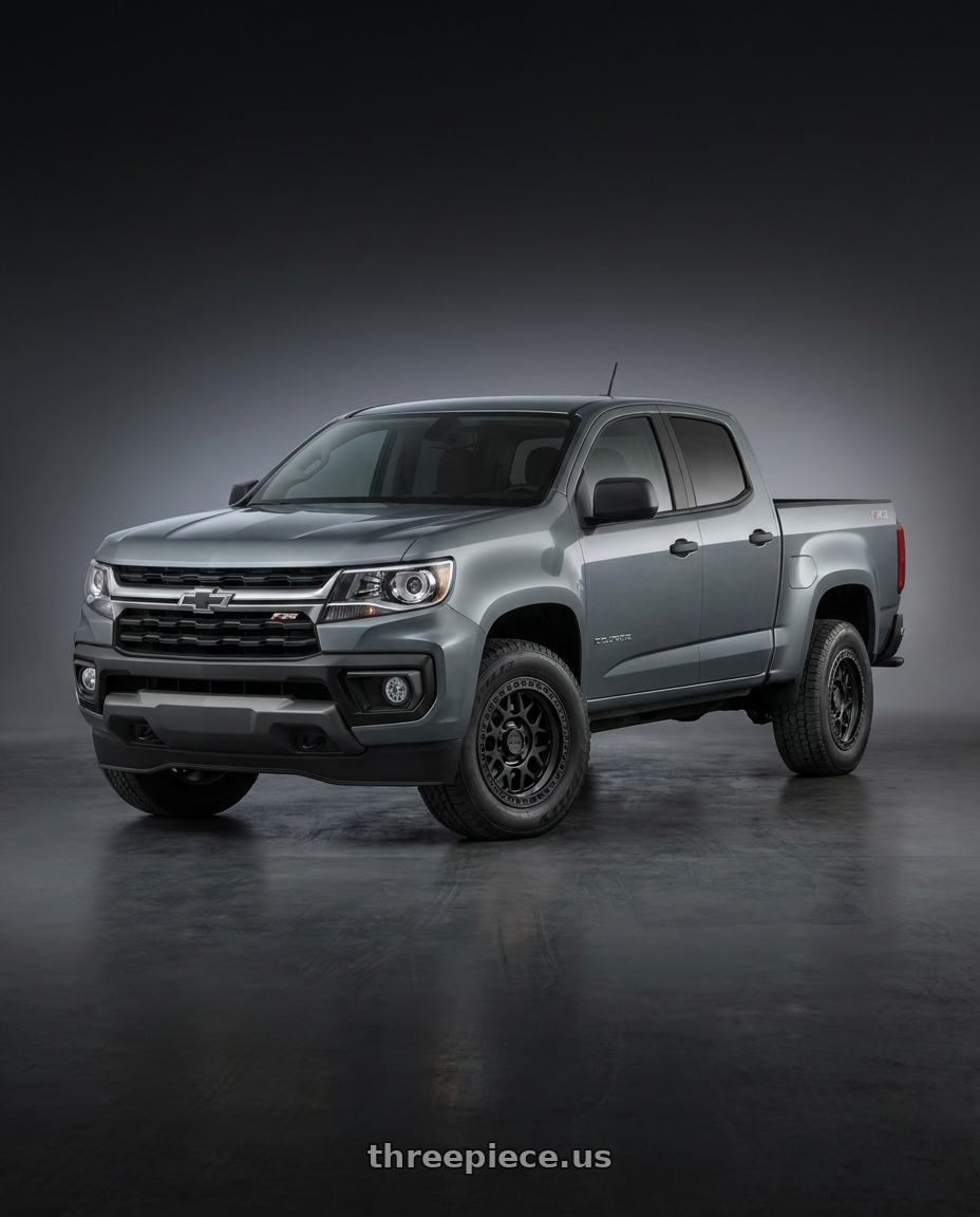 2021 Chevrolet Colorado WT with KMC KM549 GRS 6X120 17X8.5 +0 SATIN BLACK wheels