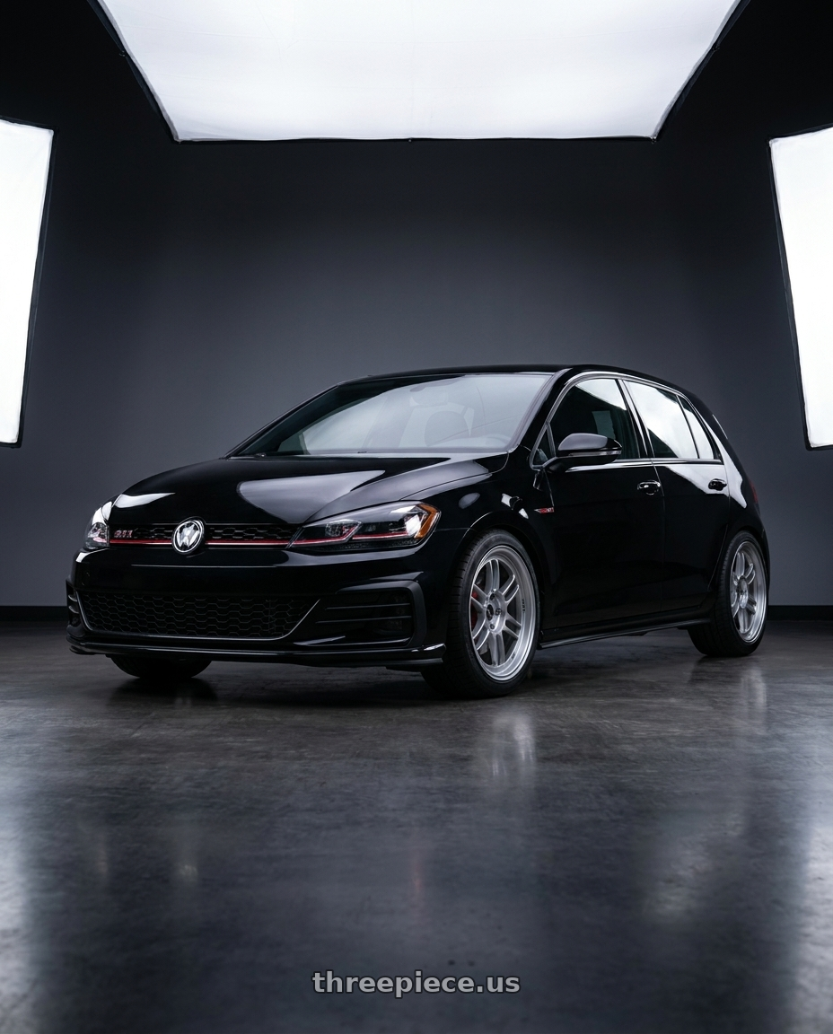 2021 Volkswagen GTI S with Enkei RPF1 5x112 18x7.5+48 Silver wheels