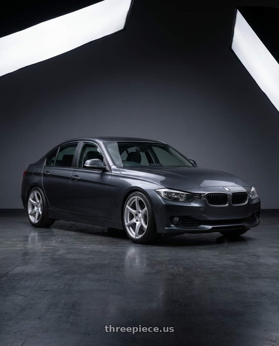 2016 BMW 3 Series F30 with Kansei K11S Tandem 5X120 19x10.5 22 Hyper Silver wheels