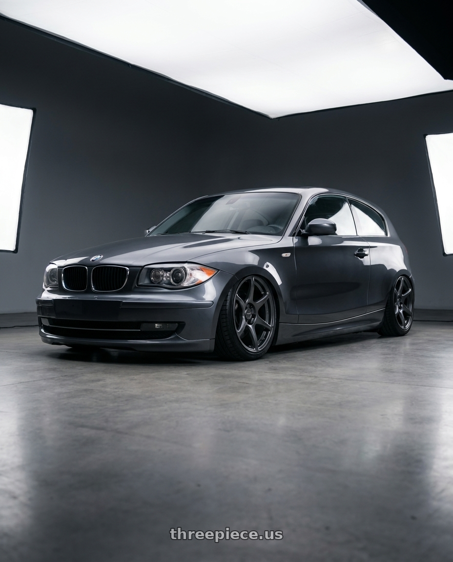 2012 BMW 1 Series E82 with Kansei K11G Tandem 5X120 18x9.5 22 Gunmetal wheels